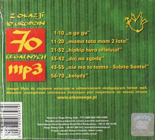 Arka Noego: Wszystkie Piosenki Mp3 (digipack) [CD]