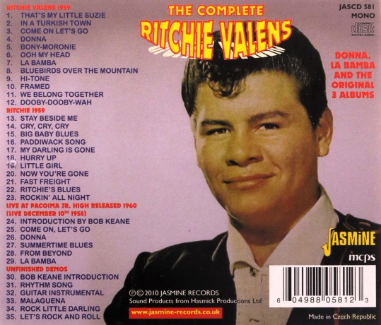 Ritchie Valens: Complete Ritchie Valens [CD]