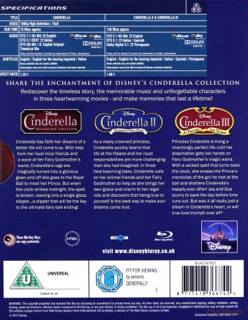Cinderella I-III (Kopciuszek I-III) (Disney) [3xBlu-Ray]