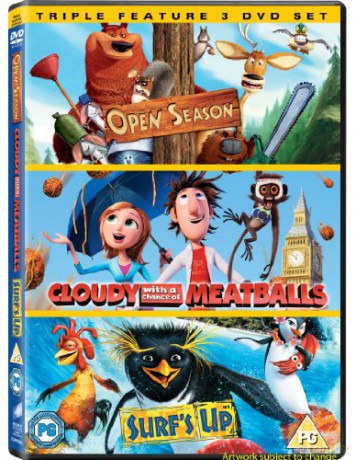 Cloudy With A Chance Of Meatballs / Open Season / Surfs Up (Klopsiki i inne zjawiska pogodowe / Sezon na misia / Na fali) [3DVD]