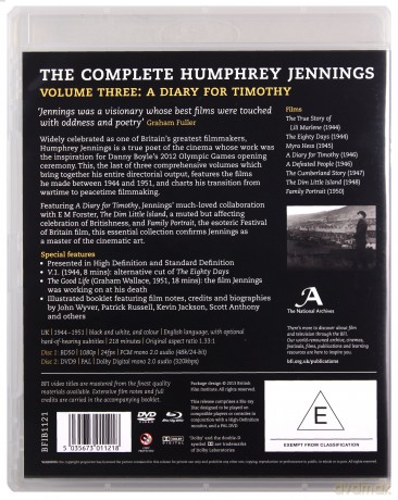 Complete Humprey Jennings vol. 3 A Diary For Timothy [Blu-Ray]+[DVD]