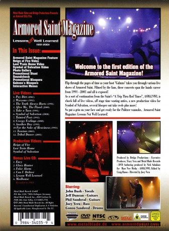 Armored Saint: A.S. Magazine: Lessons Not Well Learned  [CD]+[DVD]