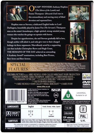 Okruchy dnia [DVD]