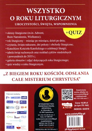 Wszystko o roku liturgicznym - Jacek Molka [KSIĄŻKA]