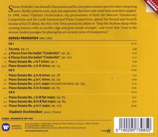 Vladimir Ovchinikov: Prokofiev: The 9 Piano Sonatas, Toccata [3CD]