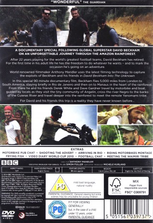 David Beckham Into The Unknown [DVD]