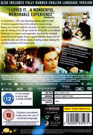 Diving Bell And The Butterfly (Motyl i skafander) [DVD]