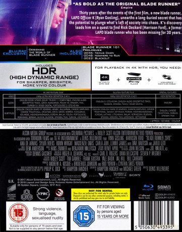 Blade Runner 2049 + soundtrack [Blu-Ray 4K]+[Blu-Ray]+[2CD]