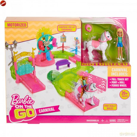 Barbie on the Go Wesołe miasteczko zestaw + Lalka