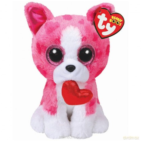 Beanie Boos Romeo - różowy pies 15 cm