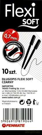 Długopis Flexi Soft czarny (10 szt)