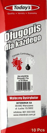Długopis Smooth Flow niebieski (10 szt)