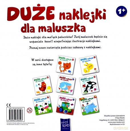Duże naklejki dla maluszka - piesek 1+ [KSIĄŻKA]