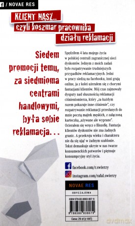 Klient nasz... czyli koszmar pracownika działu - Rafał Świerzy [KSIĄŻKA]
