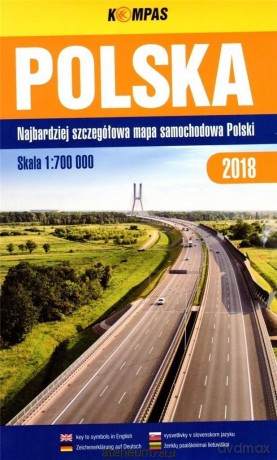 Mapa samochodowa 1:700 000 Polska 2018