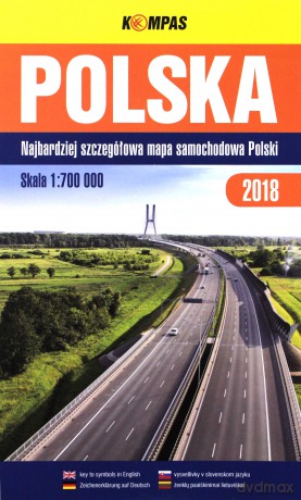 Mapa samochodowa 1:700 000 Polska 2018