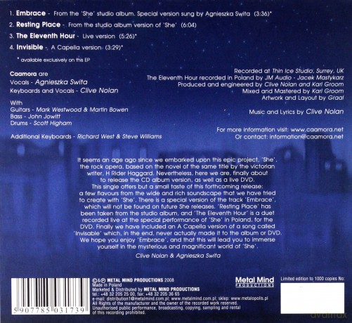 Caamora: Embrace (Ltd. 1000 Copies Ep) (digipack) [CD]