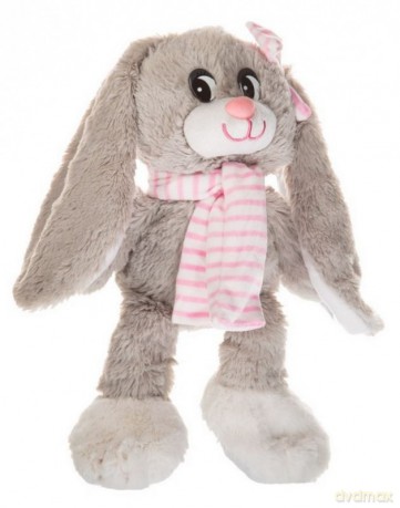 Królik Nina z szalem różwym 40 cm