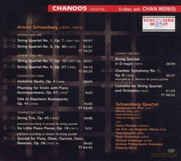 Schoenberg Quartet: Complete Works For Strings [5CD]