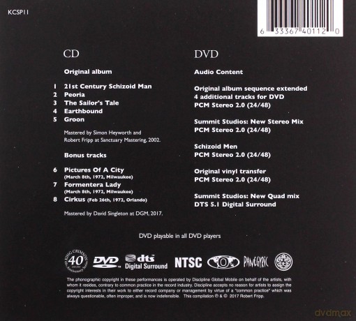King Crimson: Earthbound [2CD]