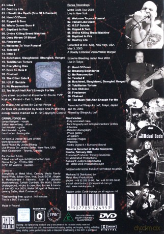 Carnal Forge: Destroy Live [DVD]