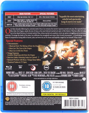 Enter The Dragon [Blu-Ray]