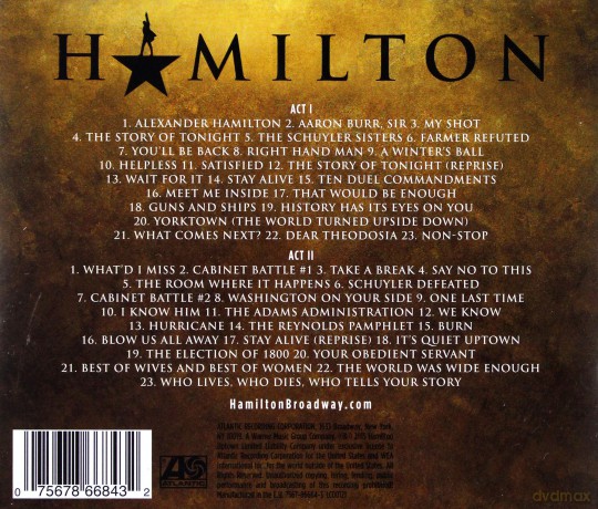 Hamilton soundtrack (Lin-Manuel Miranda) [2CD]