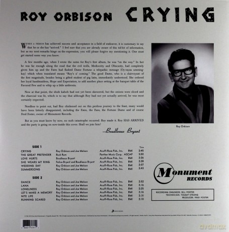Roy Orbison: Crying [Winyl]
