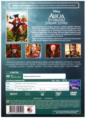 Alicja po drugiej stronie lustra (Disney) [DVD]
