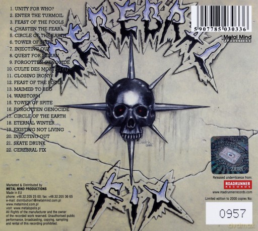 Cerebral Fix: Tower Of Spite (Remastered + Bonus Tracks) (digipack) [CD]