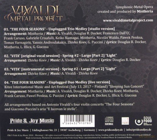Vivaldi Metal Project: The Extended Sessions [CD]