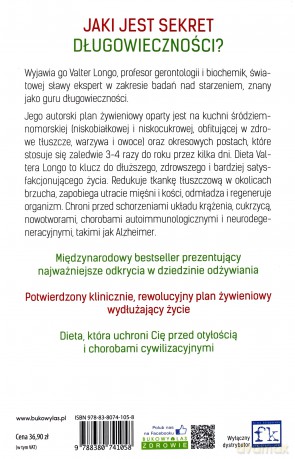 Dieta długowieczności. Potwierdzony naukowo sposób na zdrowe i długie życie - Valter Longo [KSIĄŻKA]