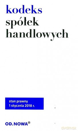 Kodeks spółek handlowych 01.2018 [KSIĄŻKA]