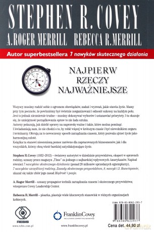 Najpierw rzeczy najważniejsze - Stephen R.Covey [KSIĄŻKA]