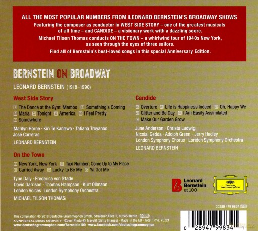 Leonard Bernstein: Bernstein On Broadway [CD]
