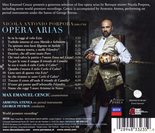 Max Emanuel Cencic: Porpora Opera Arias [CD]