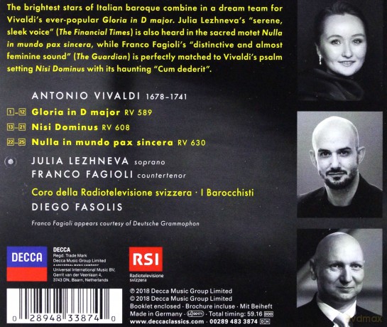 Julia Lezhneva: Vivaldi Gloria [CD]