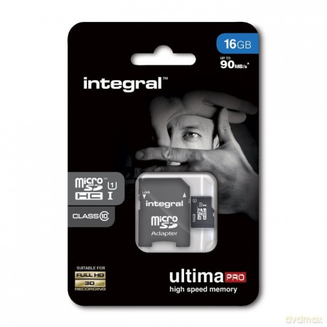 INTEGRAL Karta pamięci micro SDHC 16GB UHS-I 90MBS