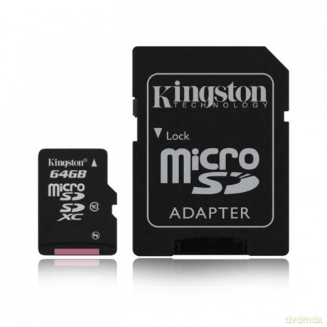 Karta pamięci Kingston microSDCX 64 GB z adapterem klasa 10
