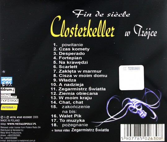 Closterkeller: Fin De Siecle + Bonusy (Reedycja) [CD]