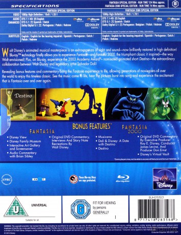 Fantazja / Fantazja 2000 (Disney) [2xBlu-Ray]