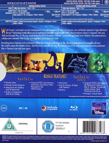 Fantazja / Fantazja 2000 (Disney) [2xBlu-Ray]