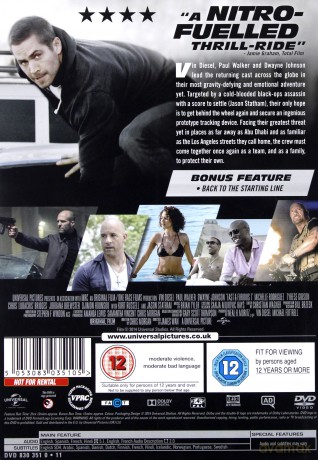 Fast And Furious 7 [DVD]