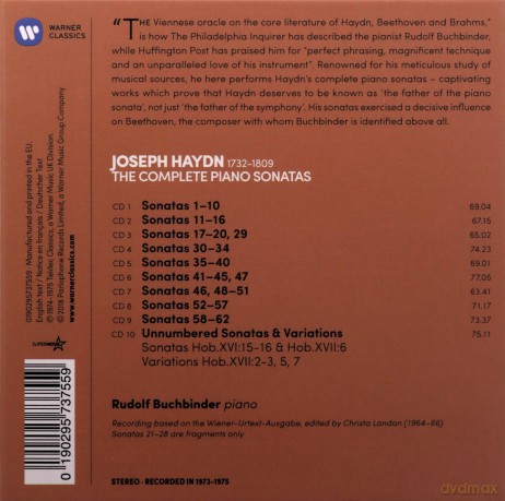 Rudolf Buchbinder: Haydn: Complete Piano Sonatas [10CD]