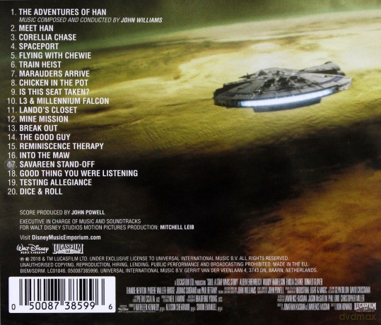 Solo: A Star Wars Story soundtrack (Han Solo: Gwiezdne wojny - historie) [CD]
