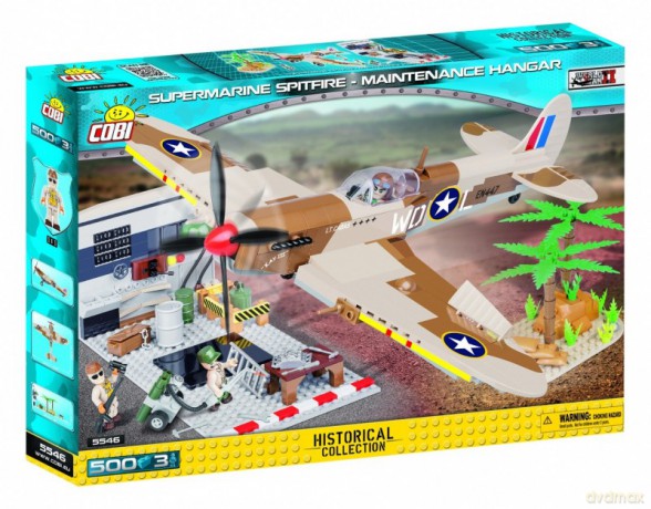 Small Army 500 el. Supermarine Spitfire MK.IX Maintenance Hangar [KLOCKI]