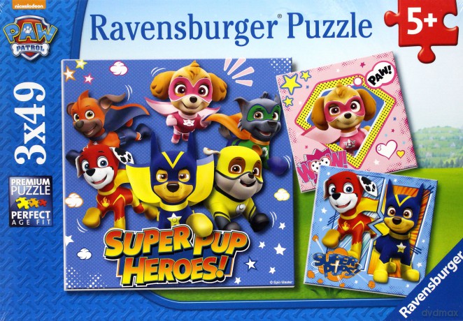 RAVENSBURGER 3x49 el. Paw Patrol [PUZZLE]