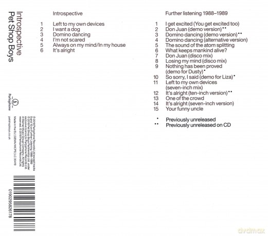 Pet Shop Boys: Introspective: Further Listening 1988 - 1989 [2CD]