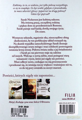 Lewa strona życia - Lisa Genova [KSIĄŻKA]