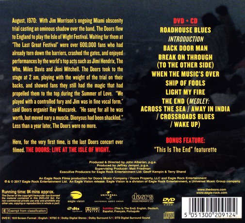 The Doors: Live At The Isle Of Wight Festival 1970 [CD]+[DVD]
